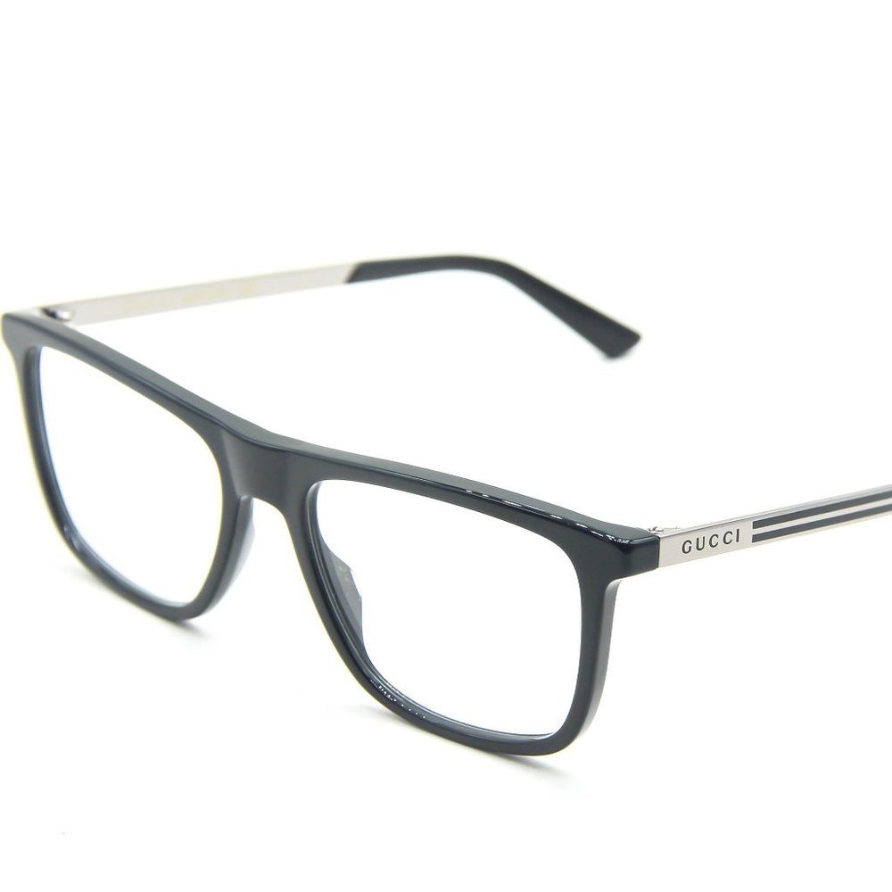 NEW GUCCI GG0691O 001 BLACK RUTHENIUM AUTHENTIC EYEGLASSES 54-18-150